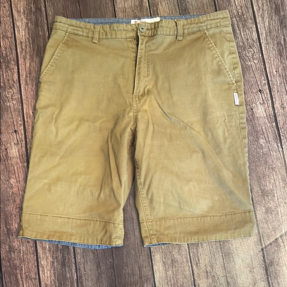 Brooklyn Cloth Men's Khaki Flat Front Shorts Sz 36